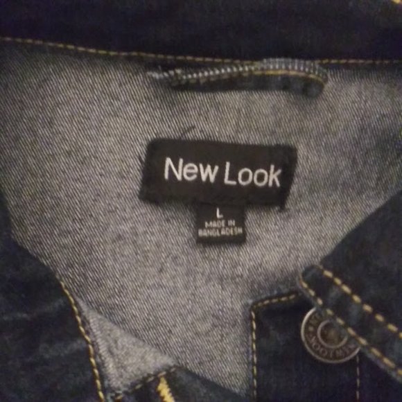 New Look women's size L dark wash jean jacket - Picture 11 of 13